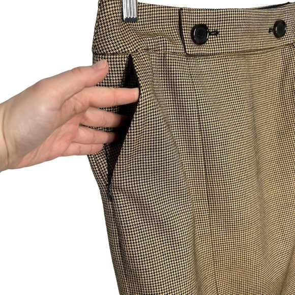 Carlisle Micro Houndstooth Wool Silk Blend Academia Pencil Skirt - Picture 2 of 10